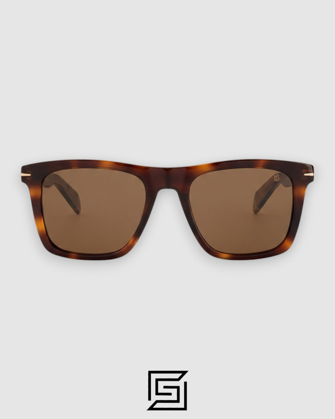 David Beckham DB7000 Tiger Brown Frame With Brown Lenses and Metal Gold Arm
