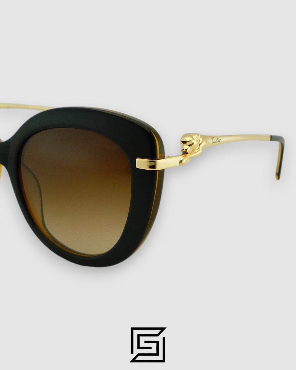 Cartier CT0312 Brown Frame Brown Lenses Gold Arm