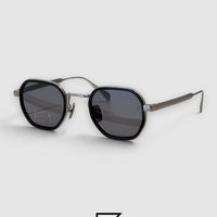 DB1097 Tortoiseshell Metal Octagonal Sunglasses - gun