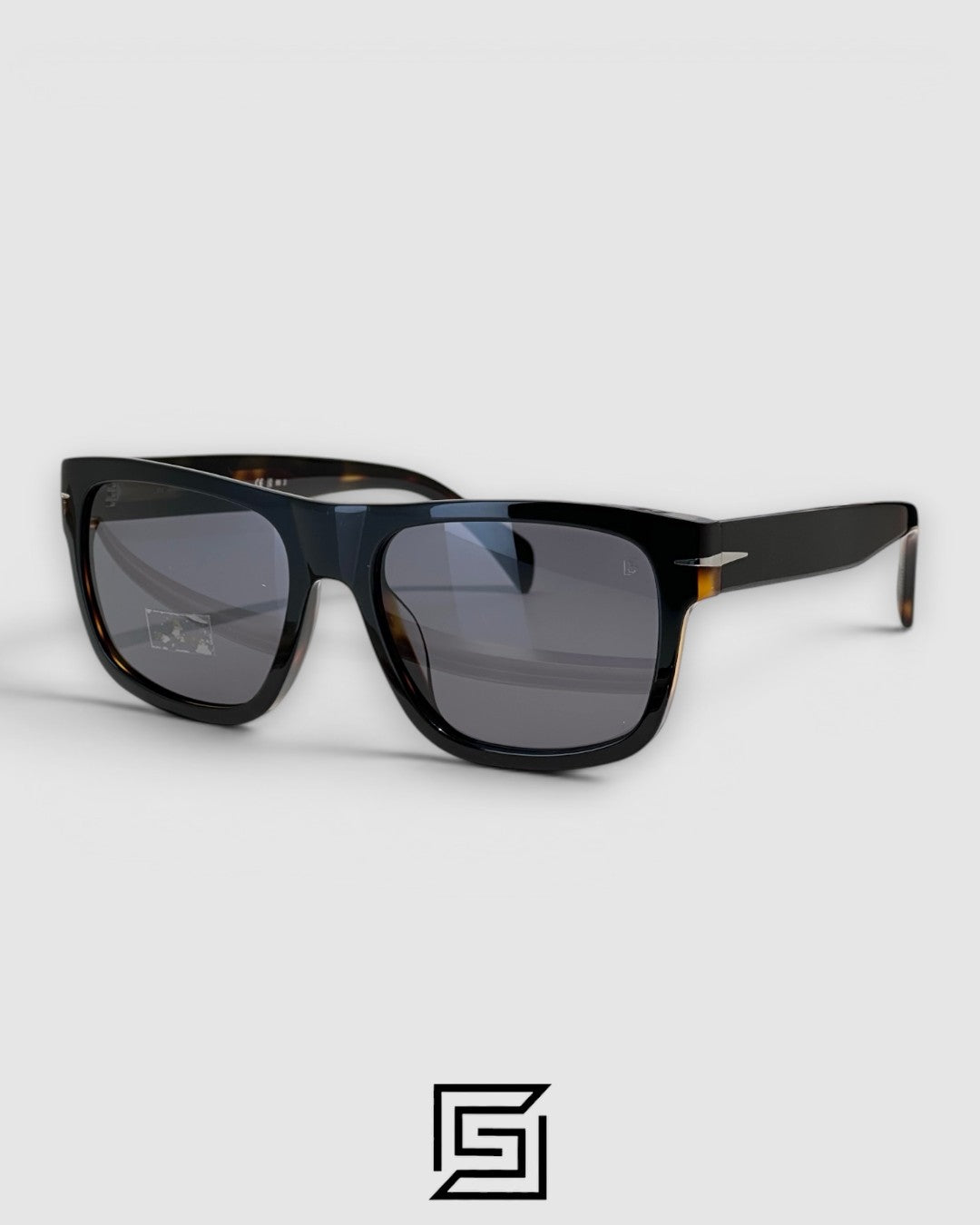 DB7150 Sunglasses - Black x black-silver tiger arm