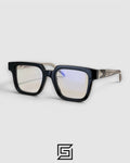 KUBRUAM MASKE S4 Black Frame Eyeglasses with Tiger Arm Detail