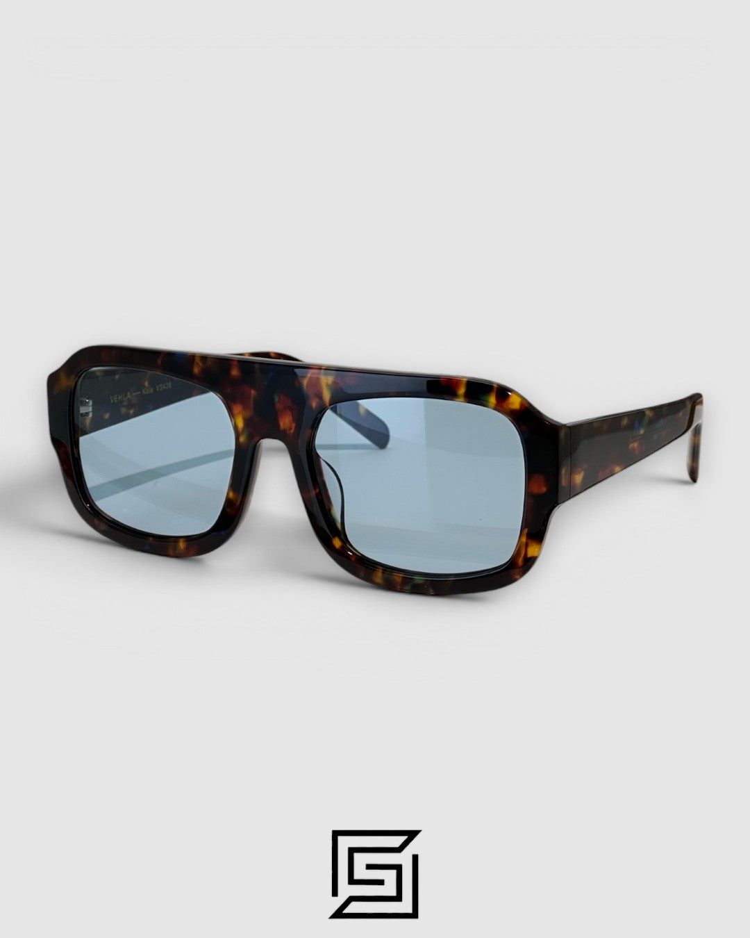 KAIA VS438 Tiger Frame Blue Lenses Sunglasses