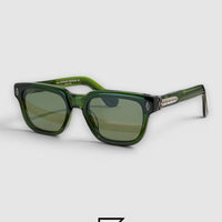 Chrome Heart PEN 15 Black Square Sunglasses with Grey Lenses - olive