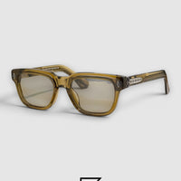 Chrome Heart PEN 15 Black Square Sunglasses with Grey Lenses - Olive - Light Green