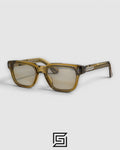 Chrome Heart PEN 15 Black Square Sunglasses with Grey Lenses - Olive - Light Green