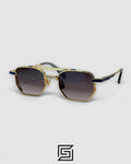 LUSSO Gun Mustard Frame Light Green Lenses - GOLD-BLUE