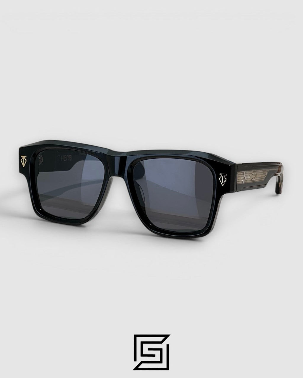 ESTOQUE Black Frame Black Lenses Gold Arm - BLACK_BLACK