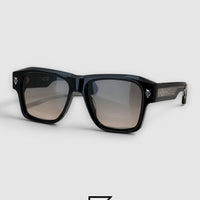 ESTOQUE إطار أسود عدسات سوداء ذراع ذهبي - BLACK_GREY
