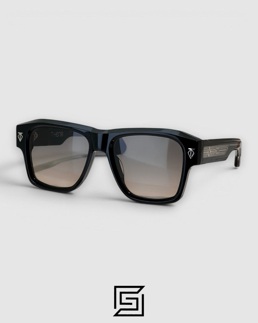 ESTOQUE Black Frame Black Lenses Gold Arm - BLACK_GREY