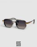 LUSSO Gun Mustard Frame Light Green Lenses - Mustard- Grey