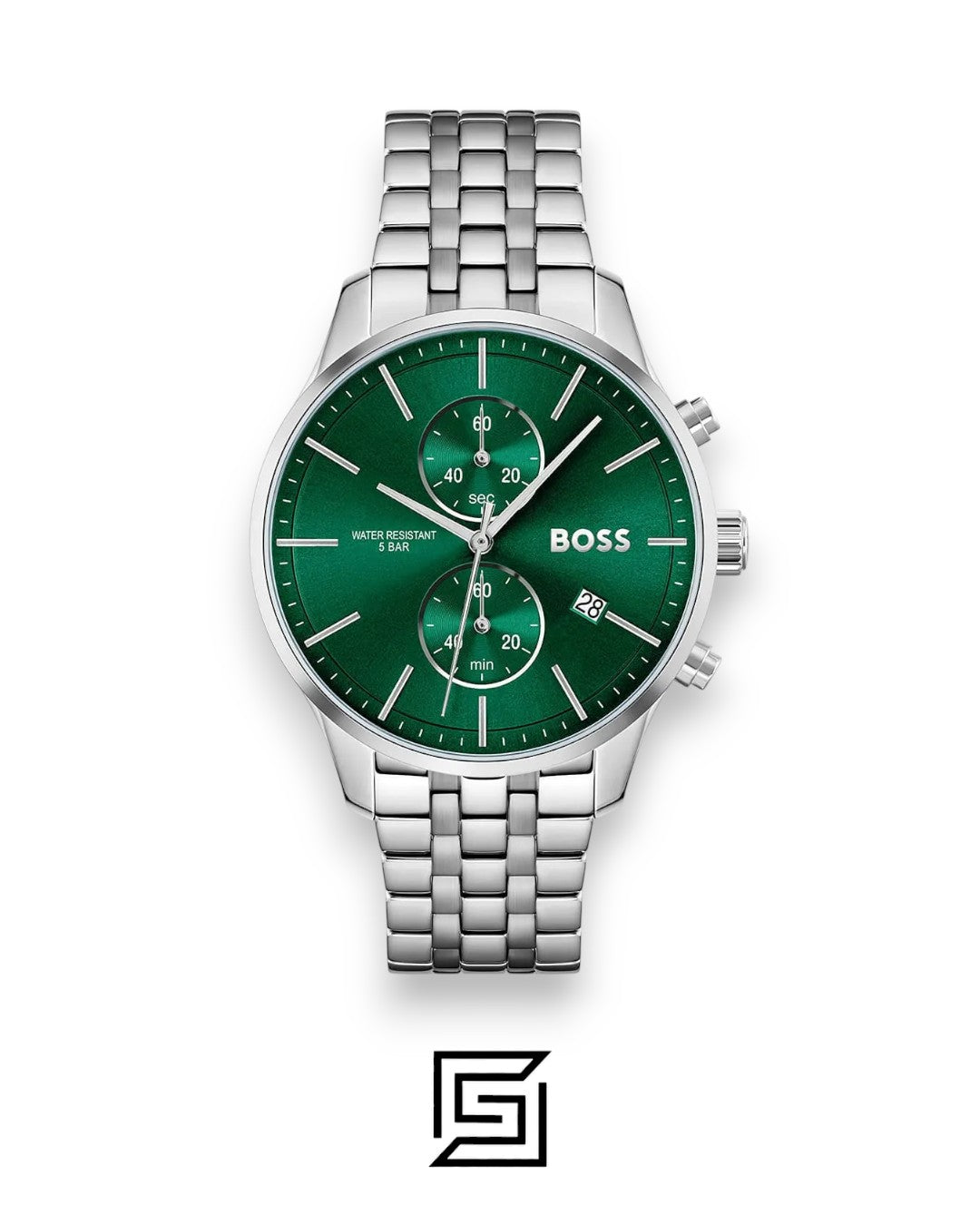 Boss 1513975 Green Dial Chronograph Watch