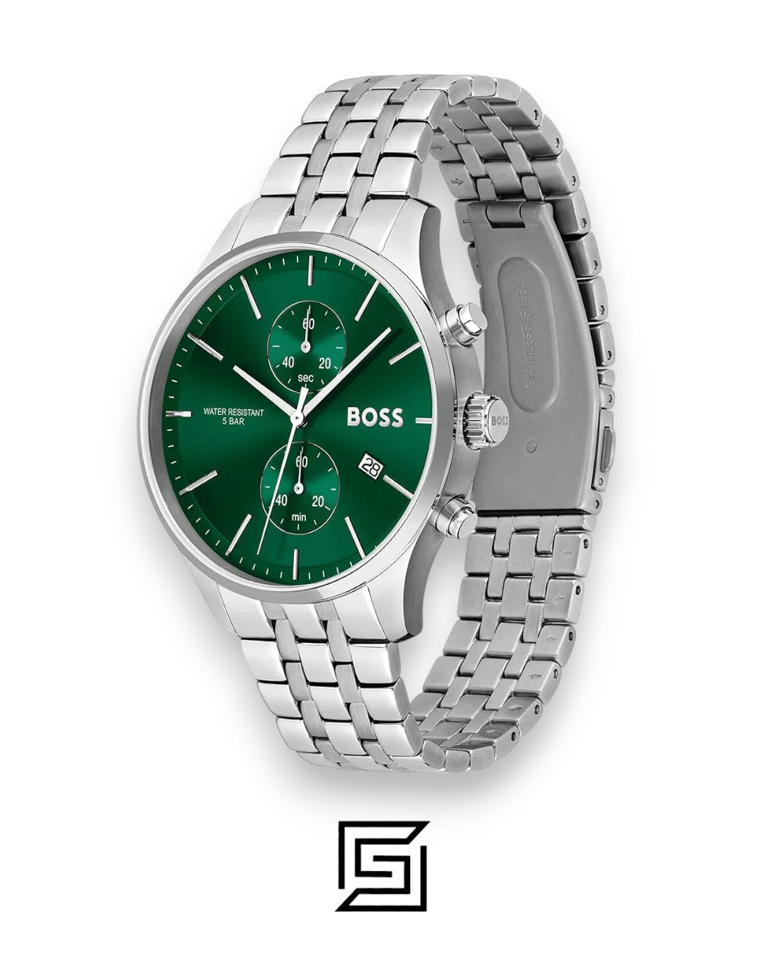 Boss 1513975 Green Dial Chronograph Watch