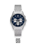 Emporio Armani AR11582 Silver Stainless Steel Blue Dial Men's Watch