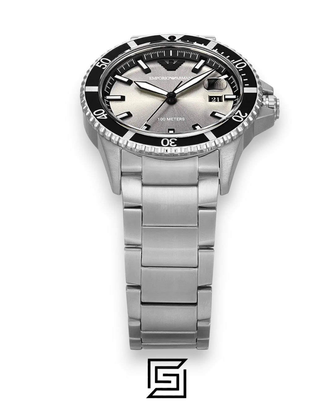 Emporio Armani AR11683 Silver Dial Stainless Steel Men's Watch 43mm