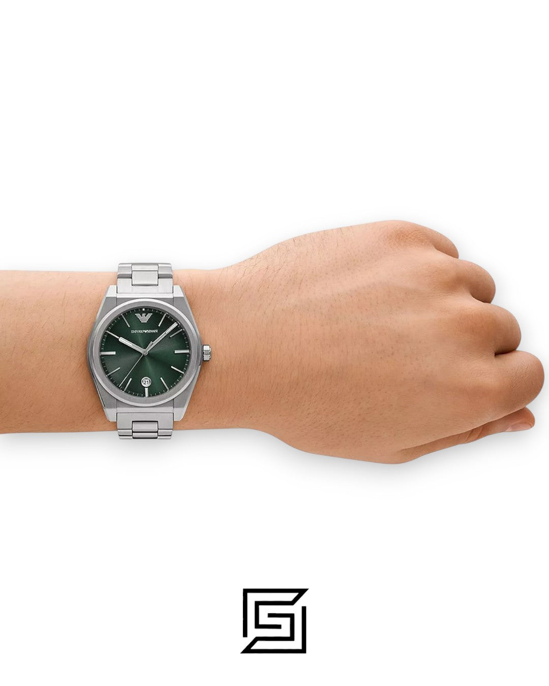 Emporio Armani AR11621 Green Dial Stainless Steel Men's Watch