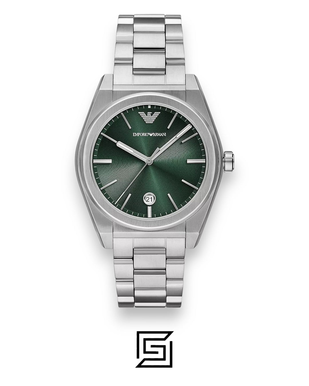 Emporio Armani AR11621 Green Dial Stainless Steel Men's Watch