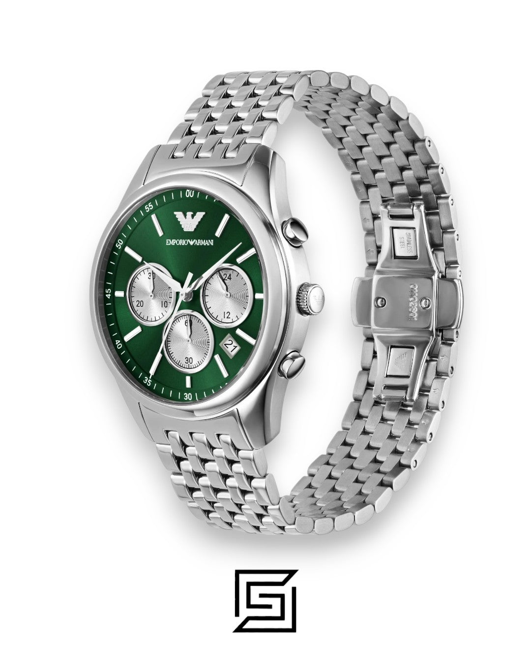 Emporio Armani AR11581 Green Dial Stainless Steel Men's Watch