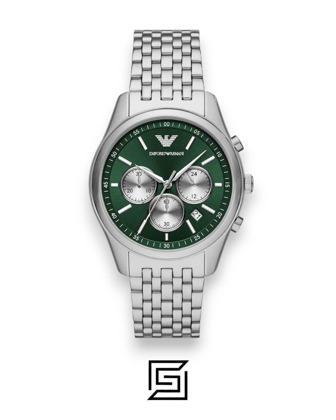 Emporio Armani AR11581 Green Dial Stainless Steel Men's Watch