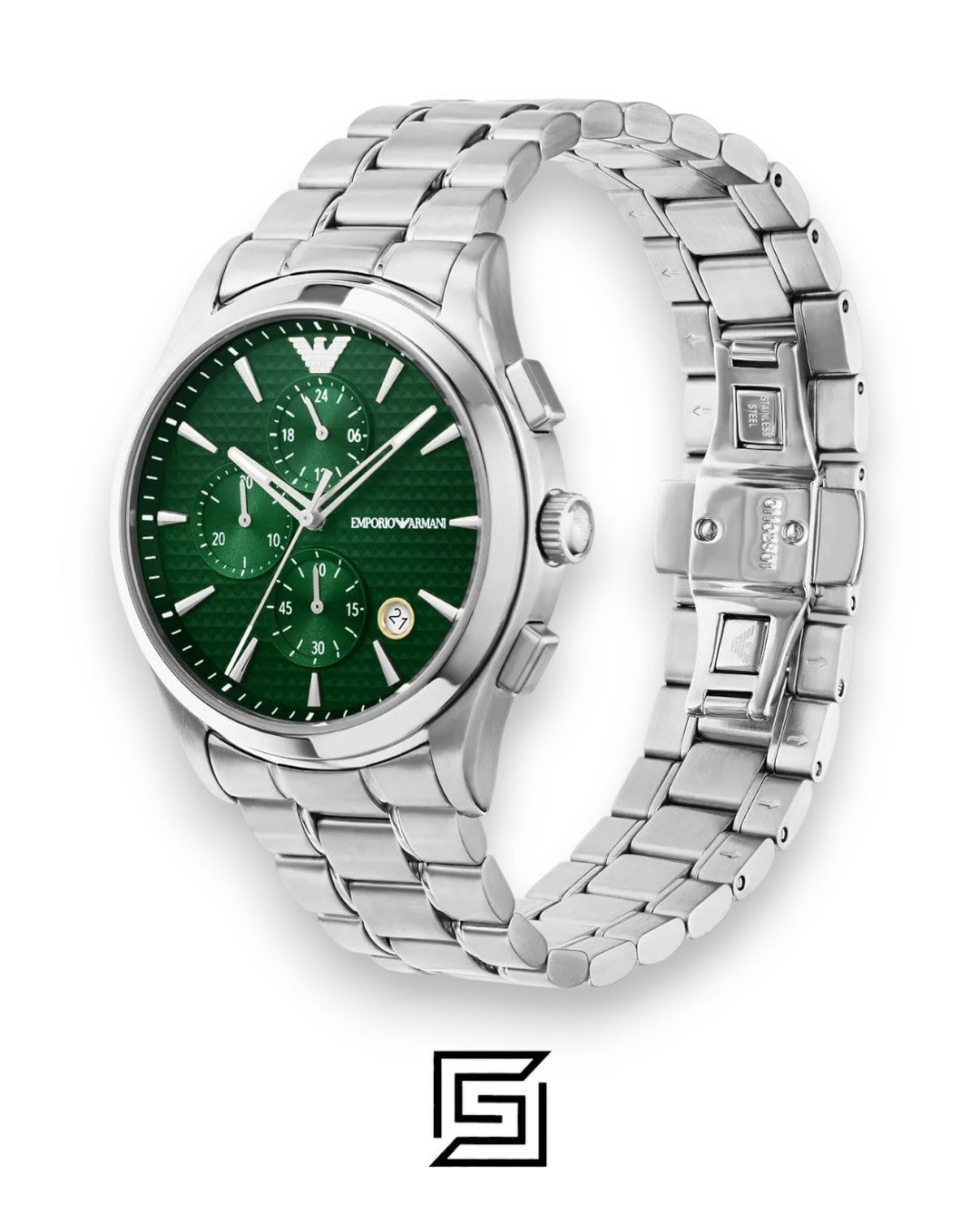 Emporio Armani AR11529 Men's Green Dial Stainless Steel Watch