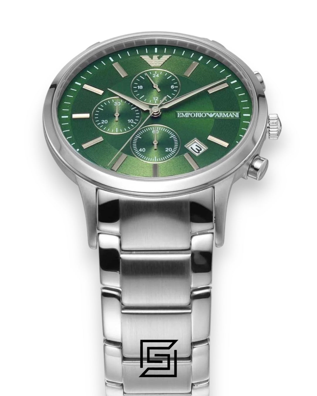 Armani AR11507 Men's Chronograph Green Dial Stainless Steel Watch