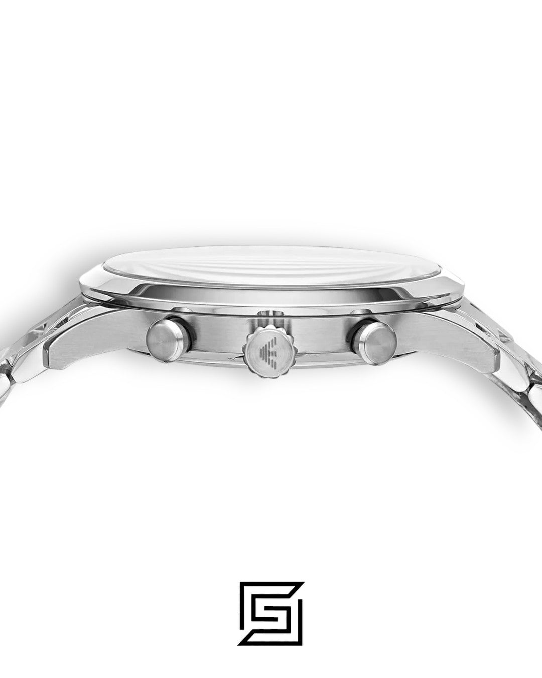 Emporio Armani AR11208 Silver Stainless Steel Men's Watch with Black Dial