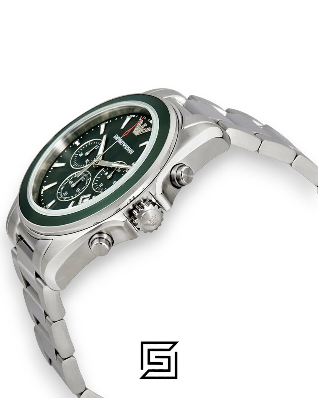 Emporio Armani AR6090 Green Dial Chronograph Men's Watch