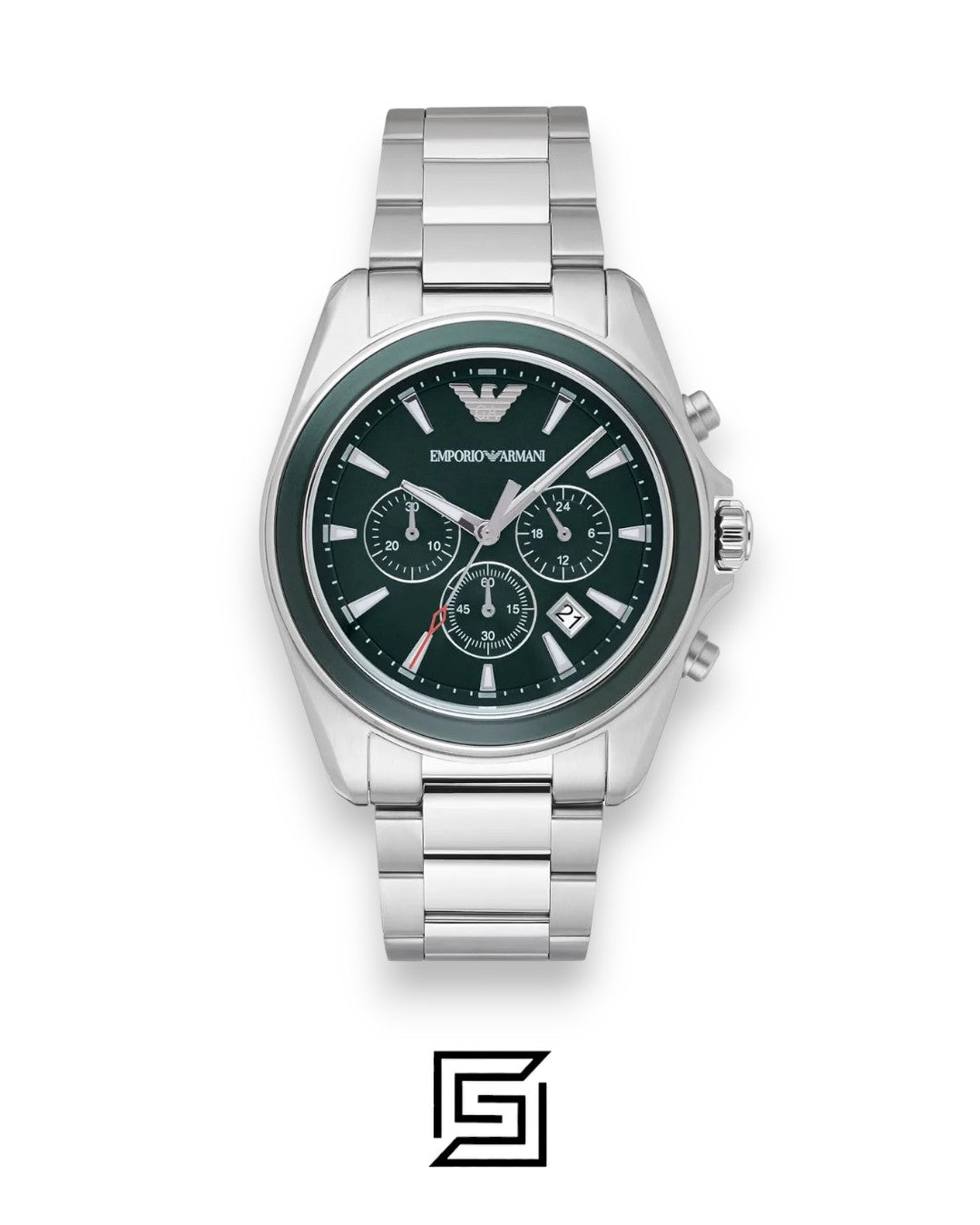 Emporio Armani AR6090 Green Dial Chronograph Men's Watch