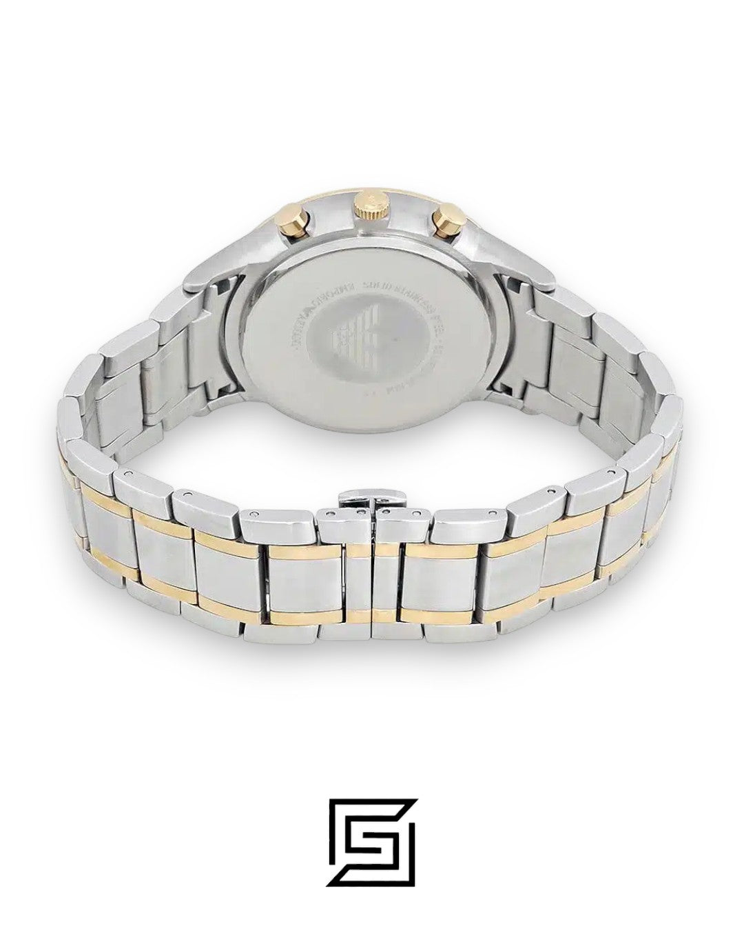 Emporio Armani AR11076 Men's Silver Dial Two-Tone Watch