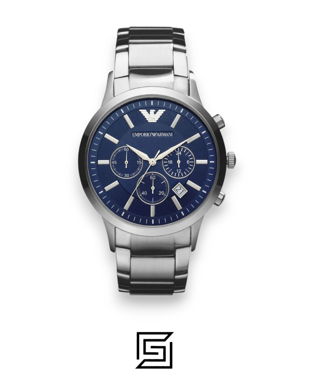 Emporio Armani AR2448 Men's Stainless Steel Blue Dial Watch
