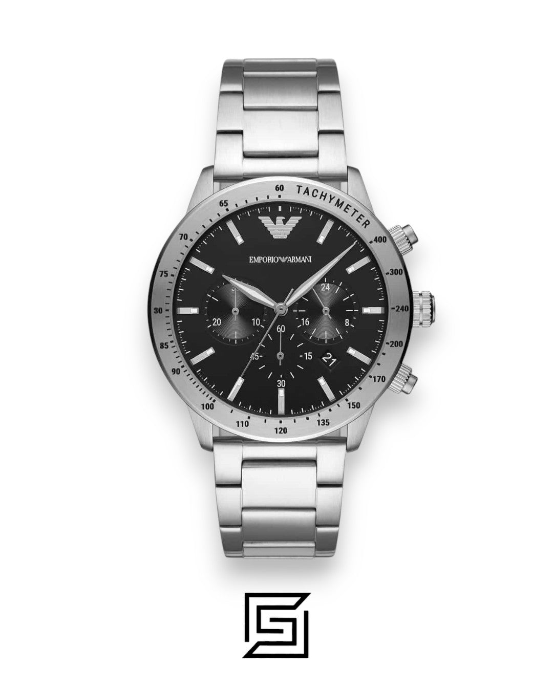 Emporio Armani AR11241 Men's Black Dial Stainless Steel Watch