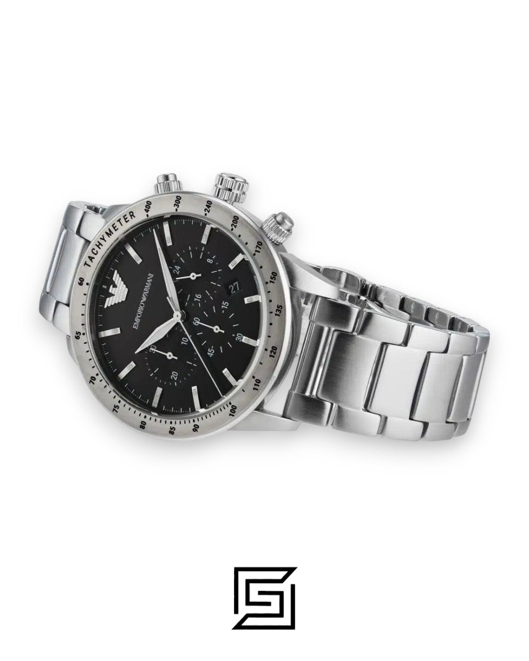 Emporio Armani AR11241 Men's Black Dial Stainless Steel Watch