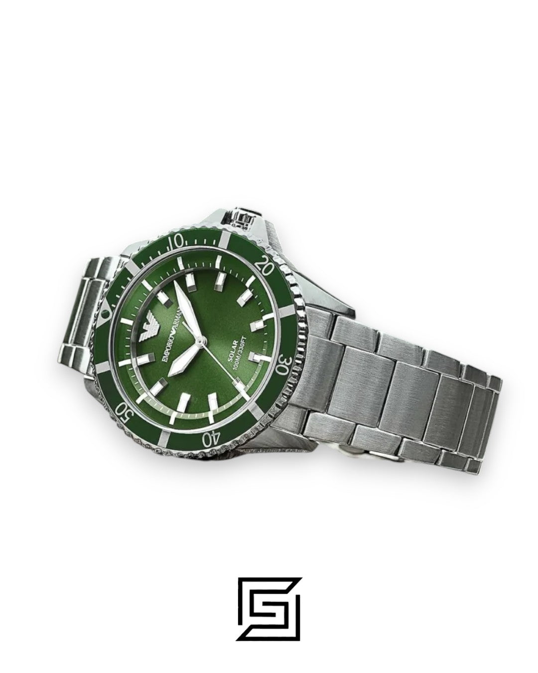 Emporio Armani AR60088 Green Dial Stainless Steel Men's Watch