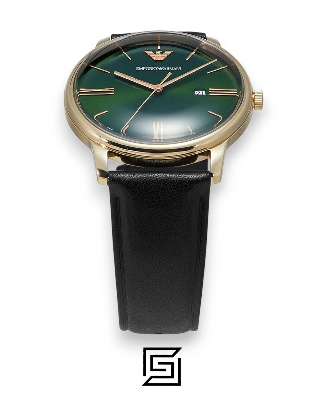 Emporio Armani AR11601 Men's Gold Case Green Dial Watch