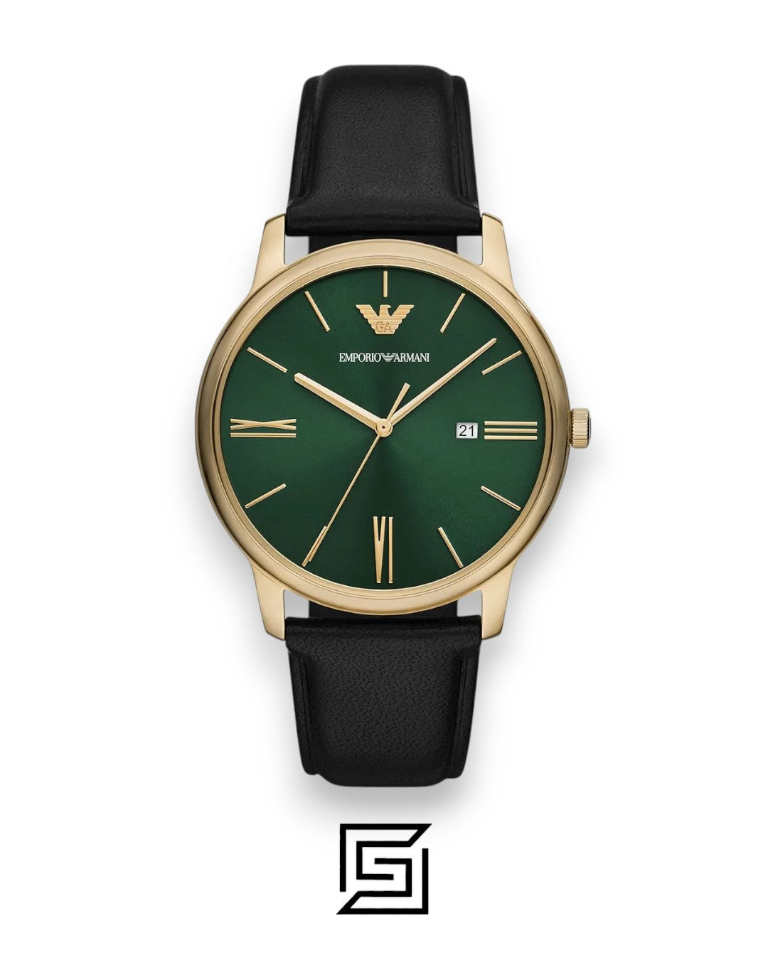 Emporio Armani AR11601 Men's Gold Case Green Dial Watch