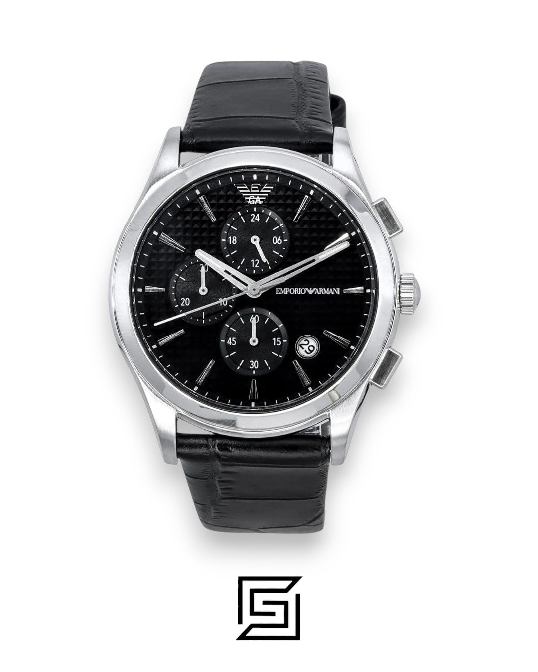 Armani AR11530 Men's Chronograph Black Dial Watch 44mm