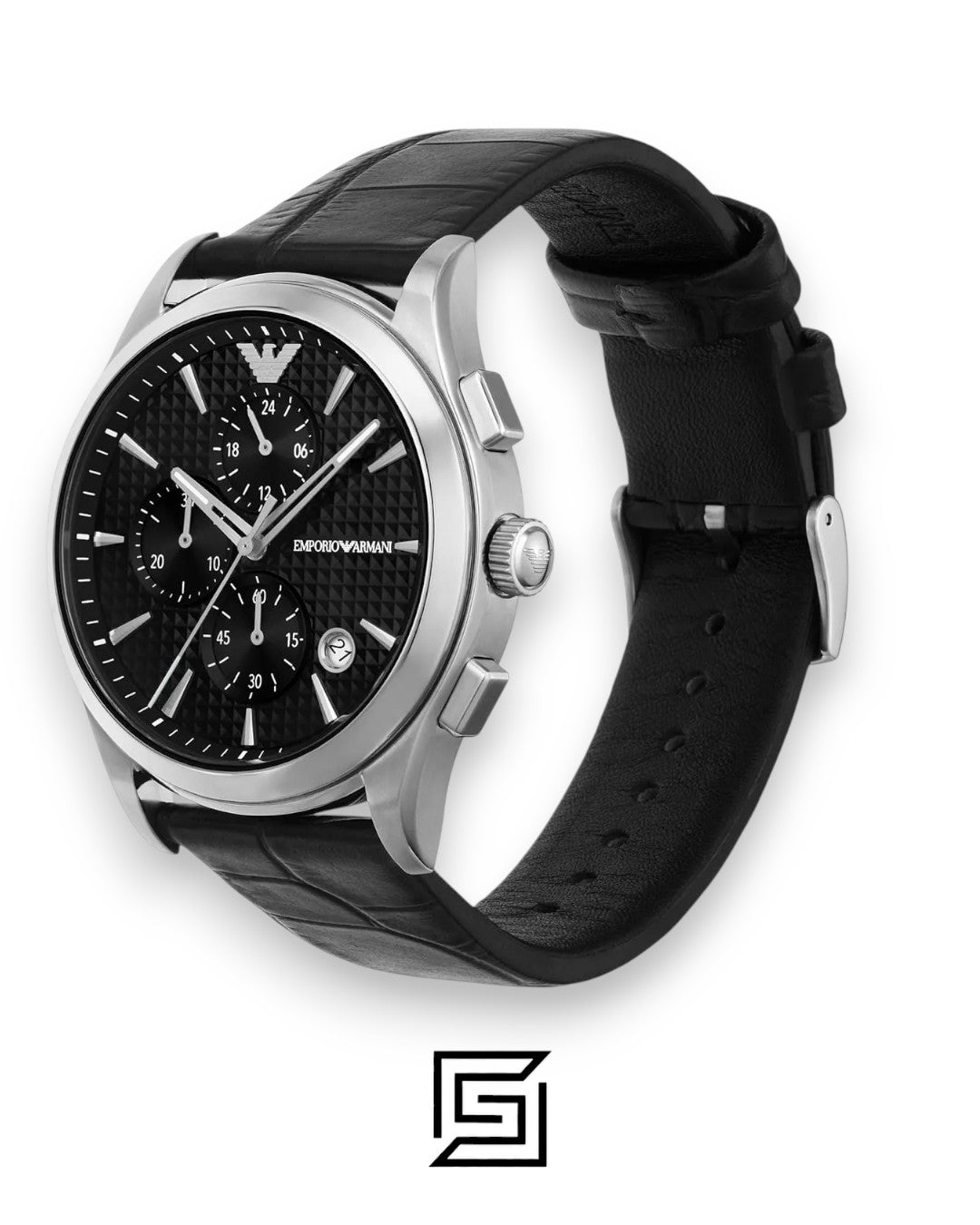 Armani AR11530 Men's Chronograph Black Dial Watch 44mm