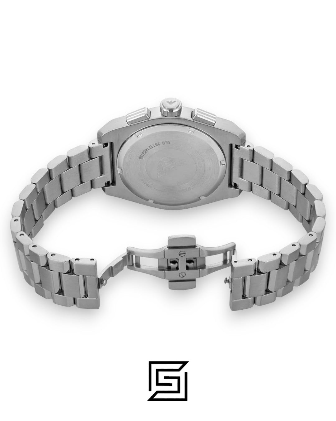Emporio Armani AR11640 Men's Stainless Steel Green Chronograph Watch 43mm