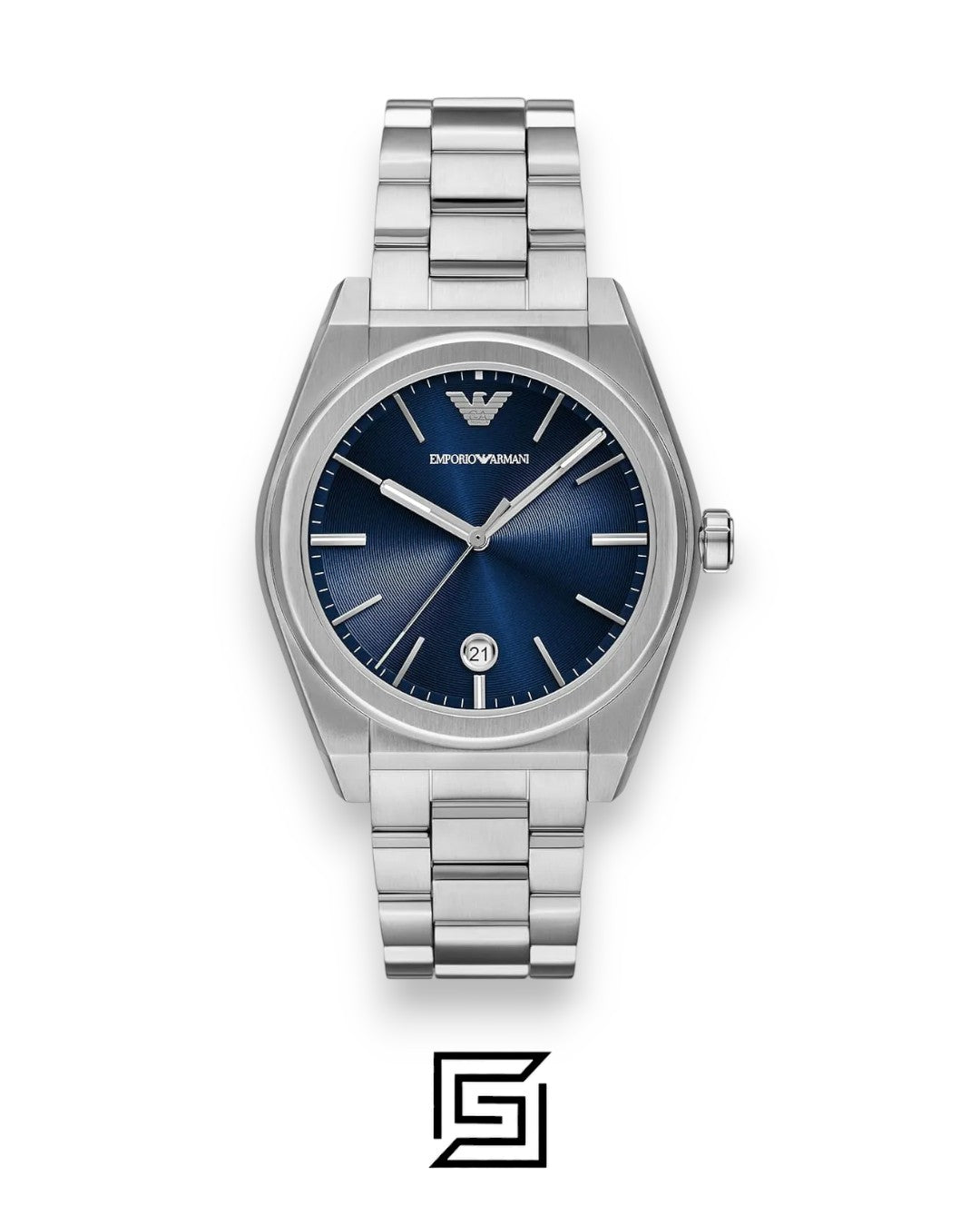 Emporio Armani AR11620 Men's Silver Stainless Steel Watch Blue Dial