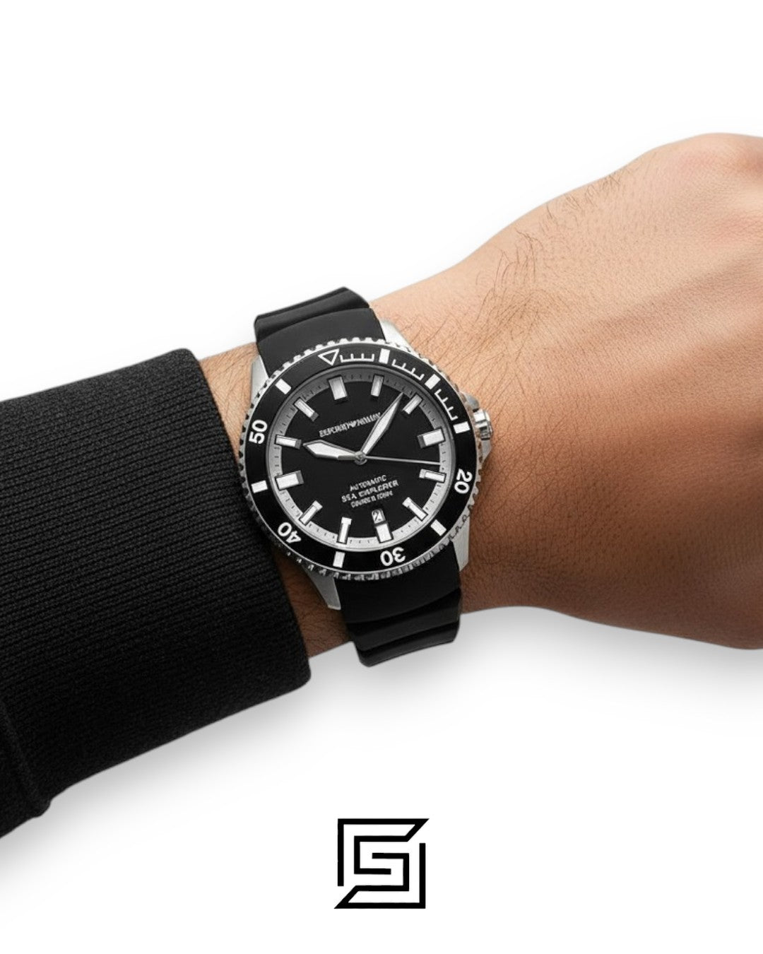 Armani AR60086 Black Dial Automatic Diver's Watch