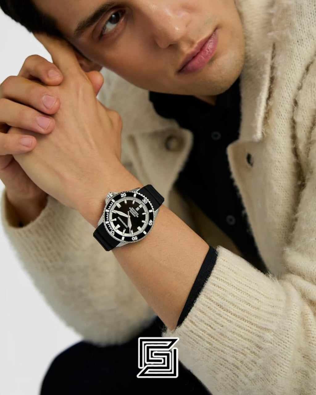 Armani AR60086 Black Dial Automatic Diver's Watch