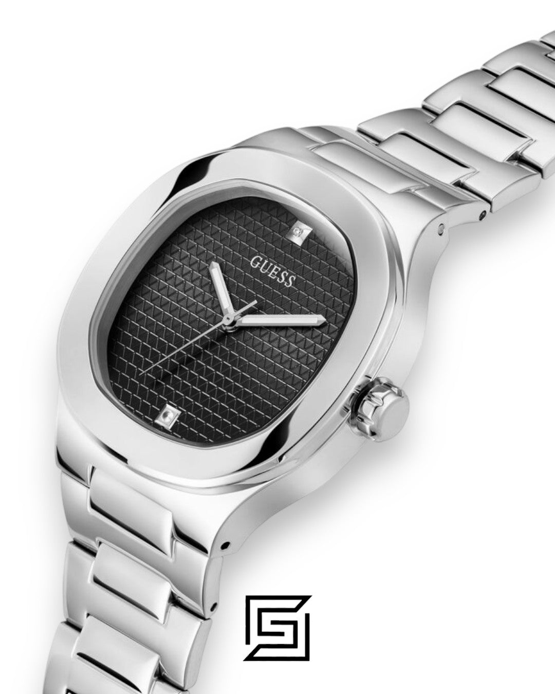 Guess GW0662G1 Men's Stainless Steel 44mm Black Dial Watch