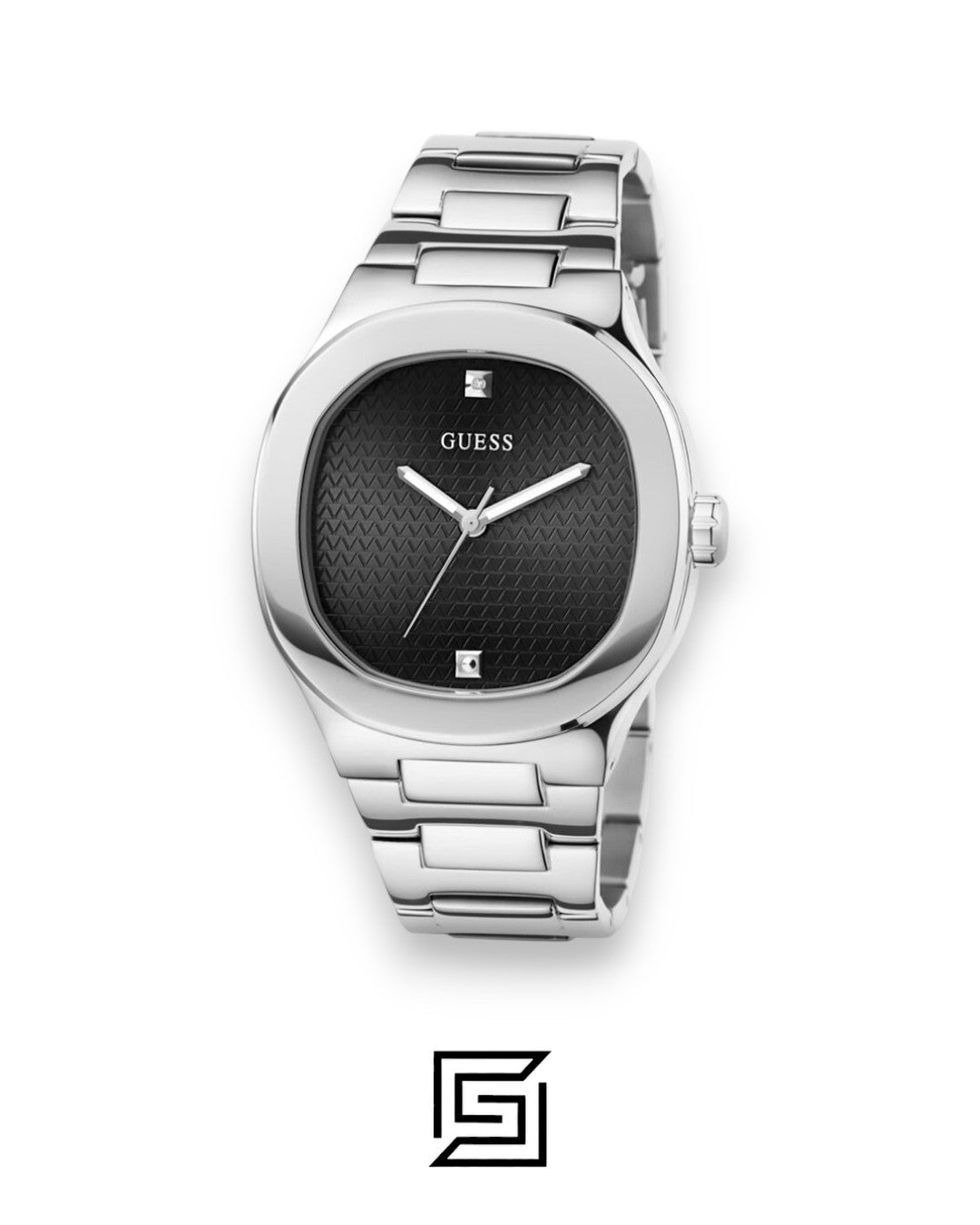 Guess GW0662G1 Men's Stainless Steel 44mm Black Dial Watch