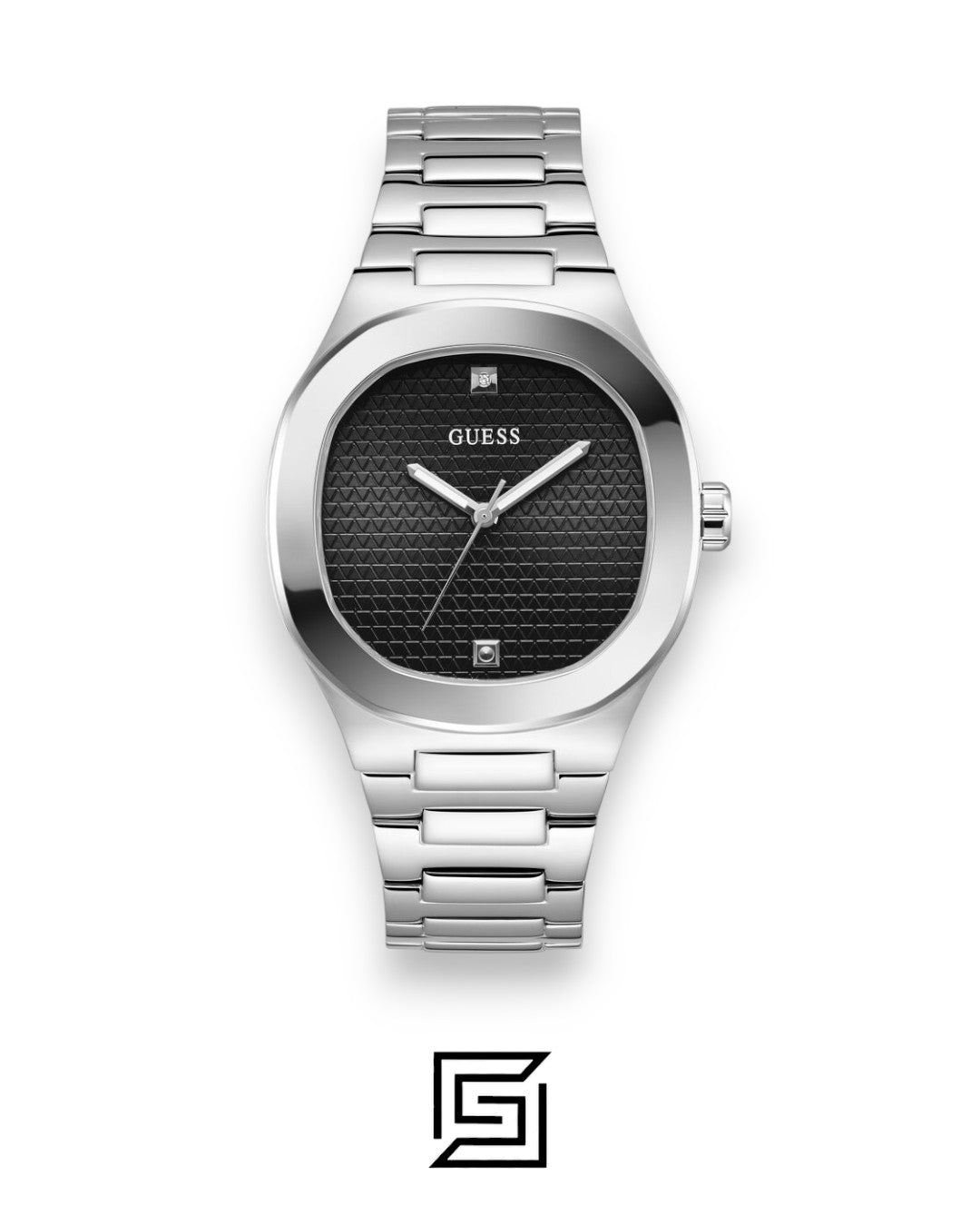 Guess GW0662G1 Men's Stainless Steel 44mm Black Dial Watch