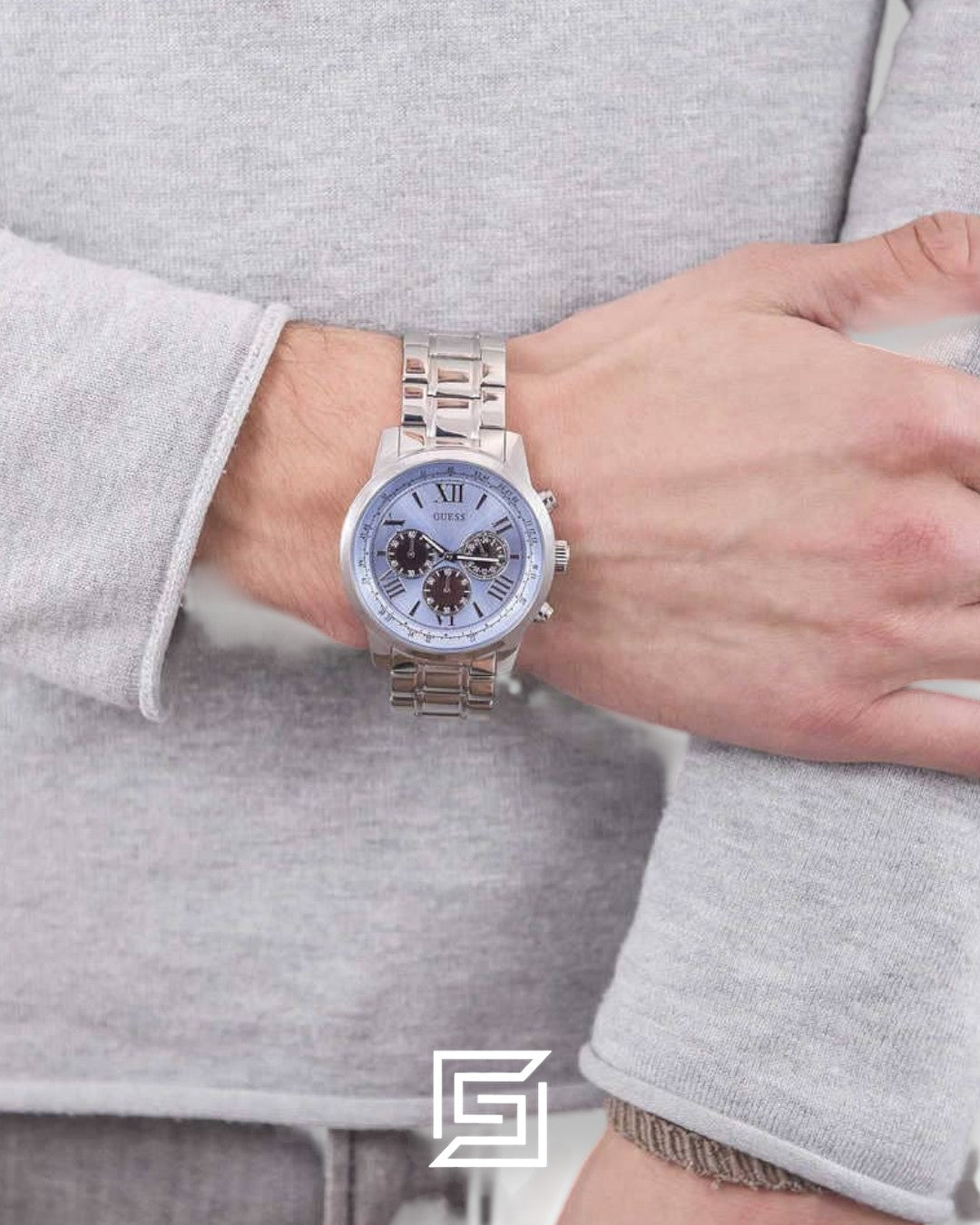 Guess W0379G6 Blue Dial Chronograph Watch