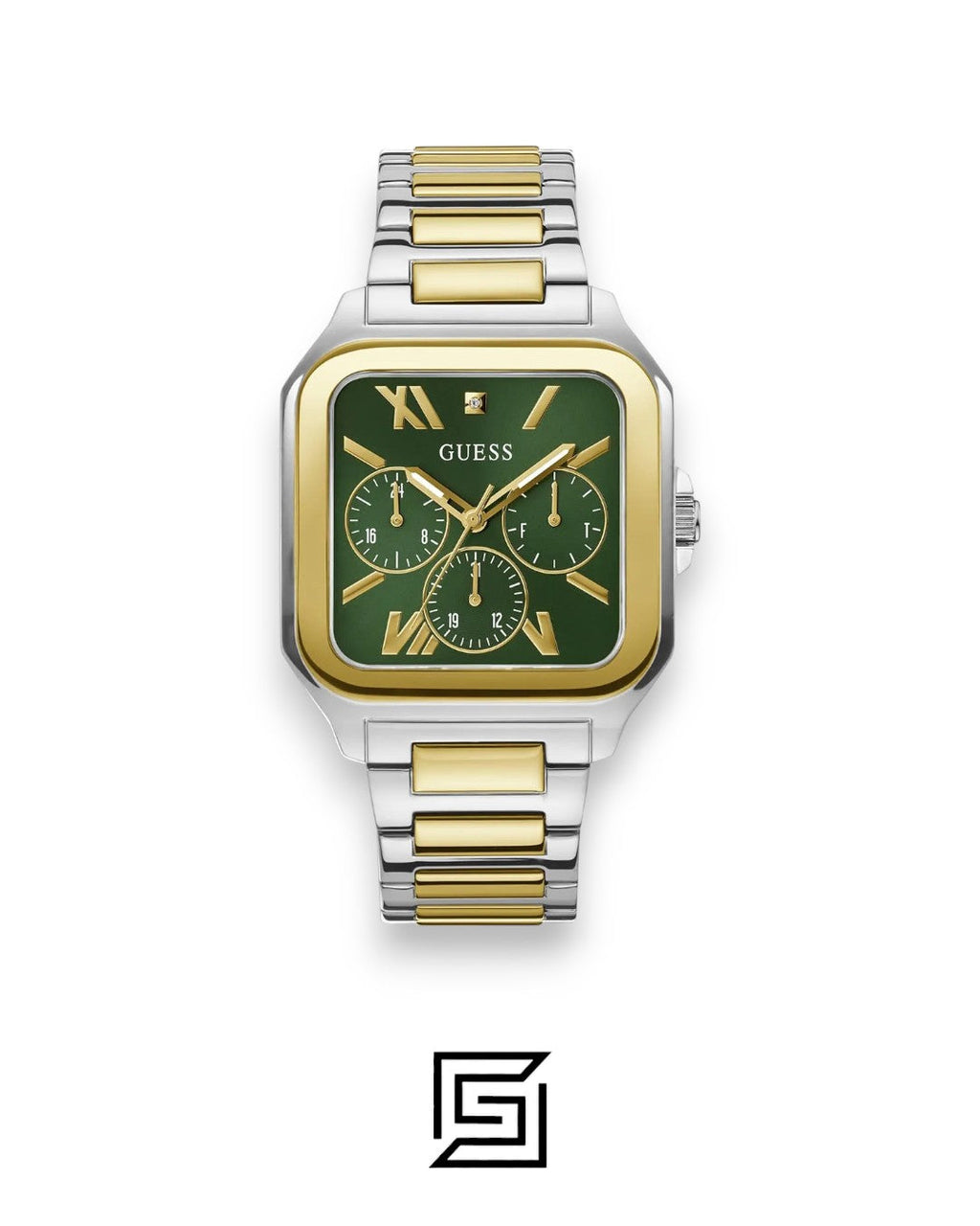 Guess GW0631G1 Green Dial Two-Tone Watch