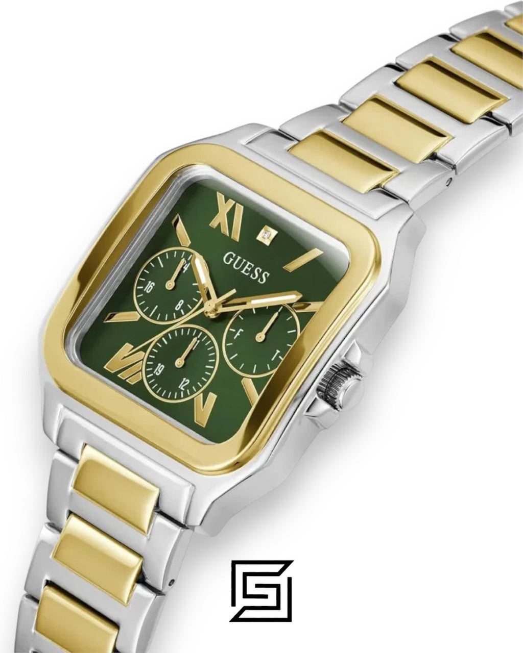 Guess GW0631G1 Green Dial Two-Tone Watch