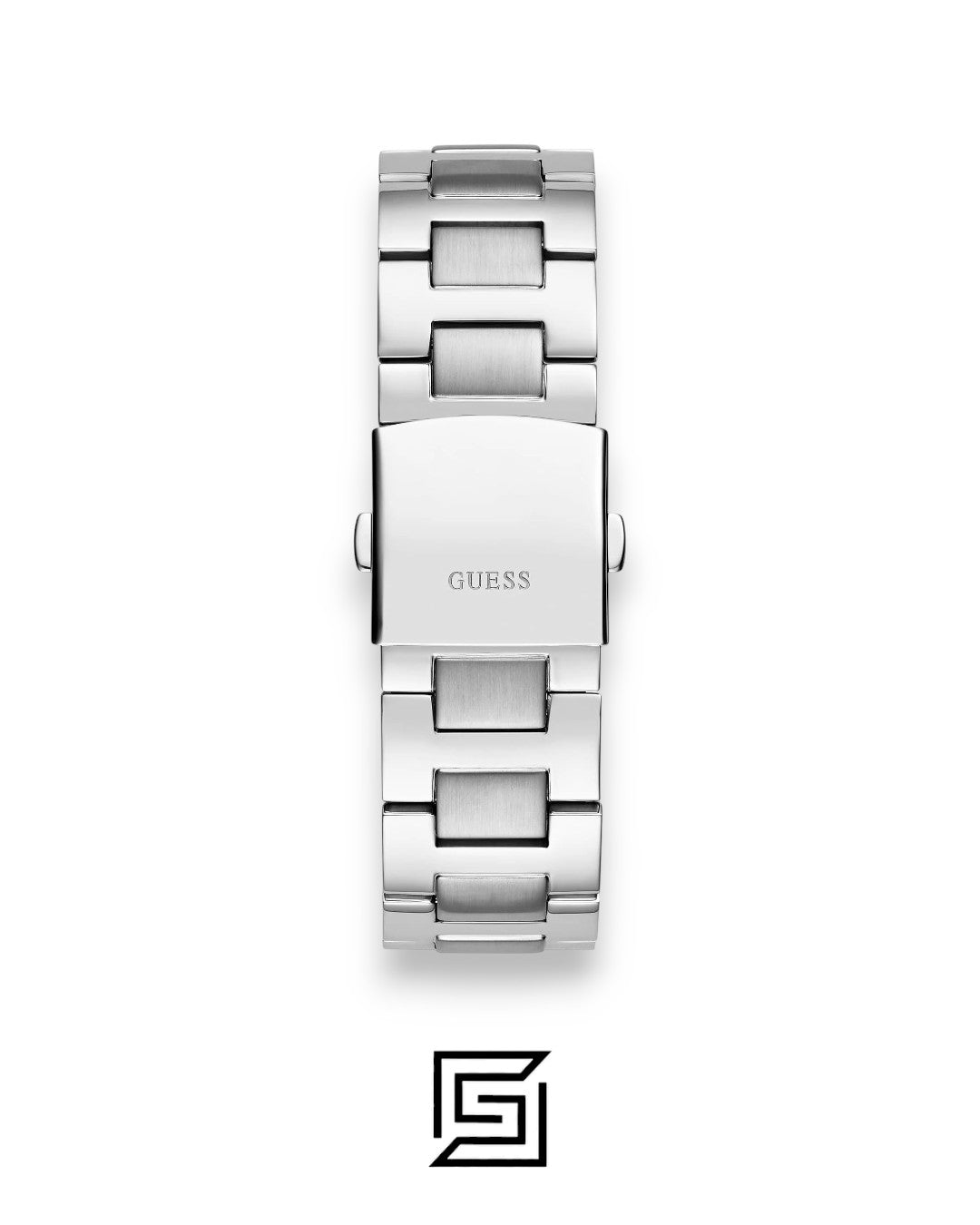 Guess GW0703G1 Men's Silver Stainless Steel Watch with Black Dial