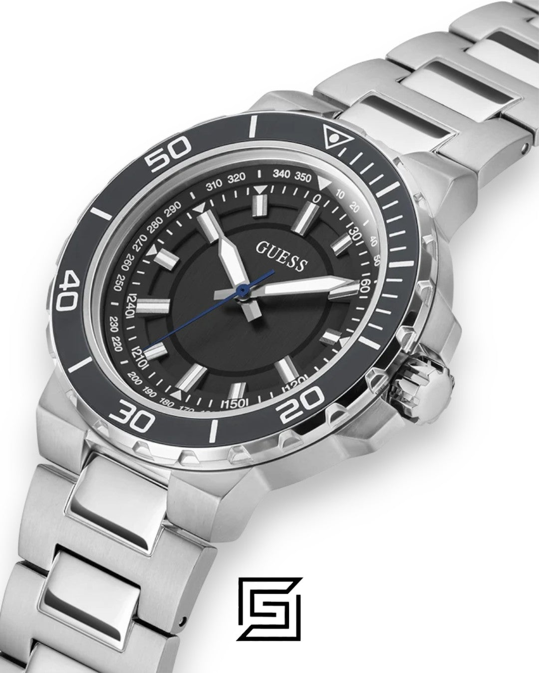 Guess GW0426G1 Men's Stainless Steel Black Dial Watch