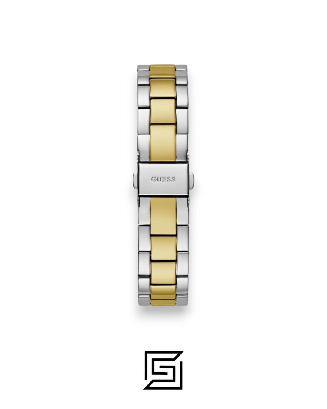 ساعة Guess GW0723L1 نسائية بعلبة ذهبية وفضية بقطر 40 ملم ومينا خضراء
