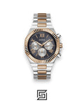 Guess GW0703G4 Men's Chronograph Two-Tone Stainless Steel Watch with Grey Dial